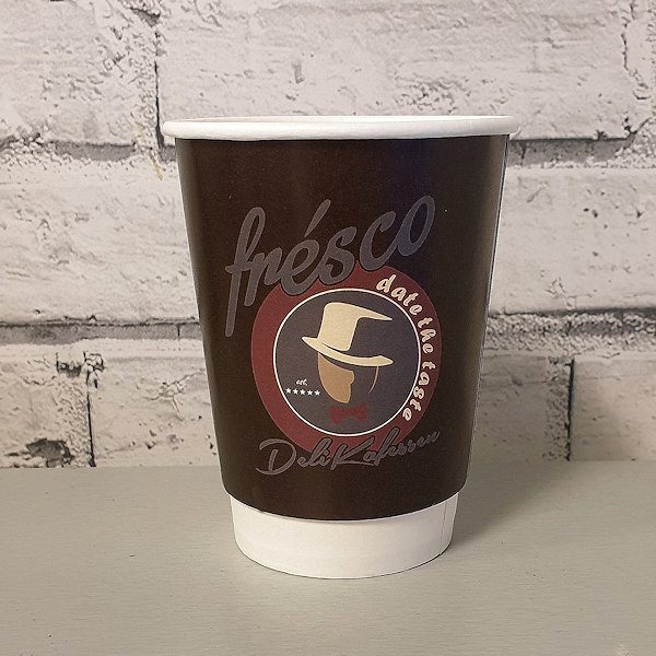 bespoke compostable recyclable takeaway coffee cup - own brand - Fresco